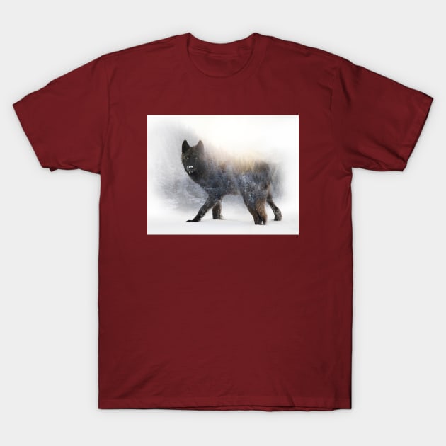 Lone Wolf T-Shirt by Phatpuppy Art